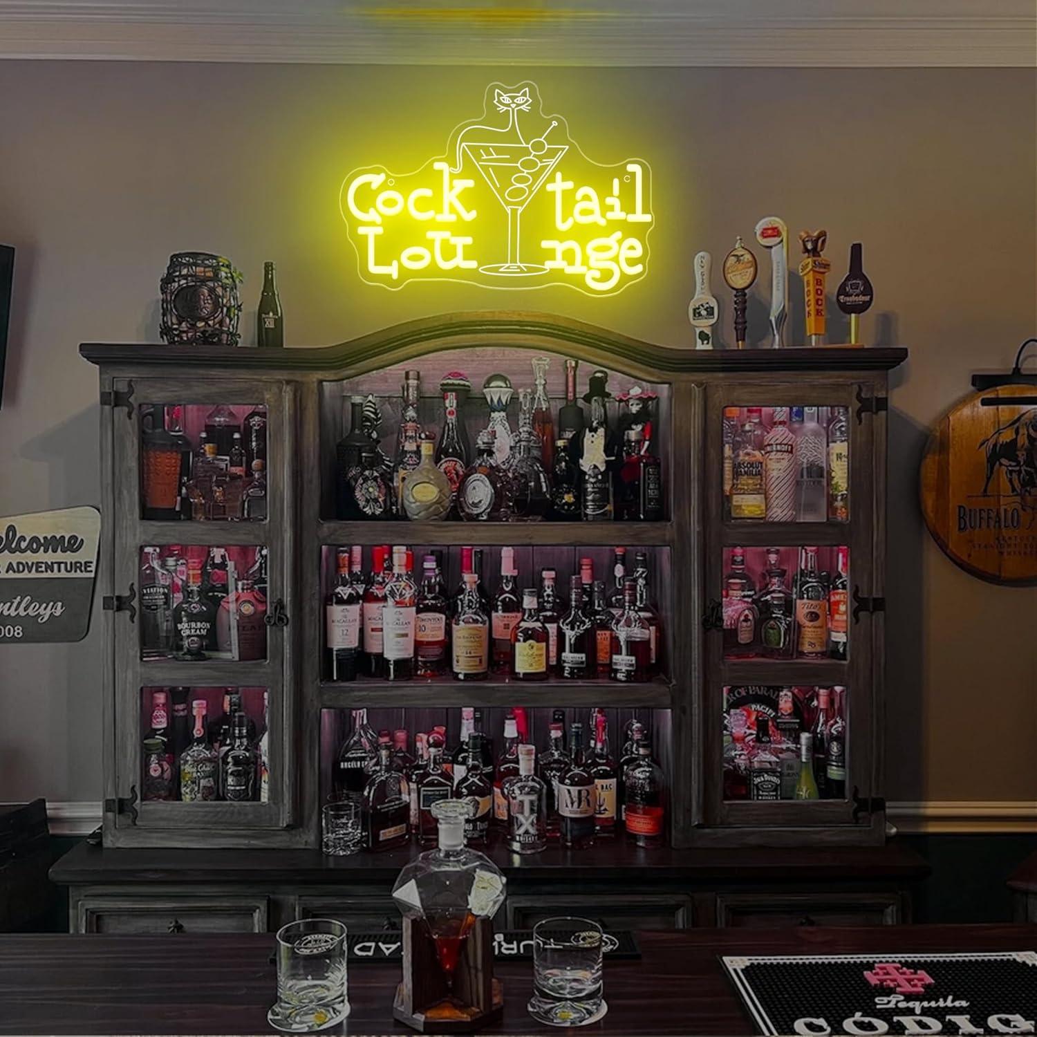 Cocktail Lounge Neon Sign Dimm - Lighting Decor For Home บทวิจารณ์และราคา