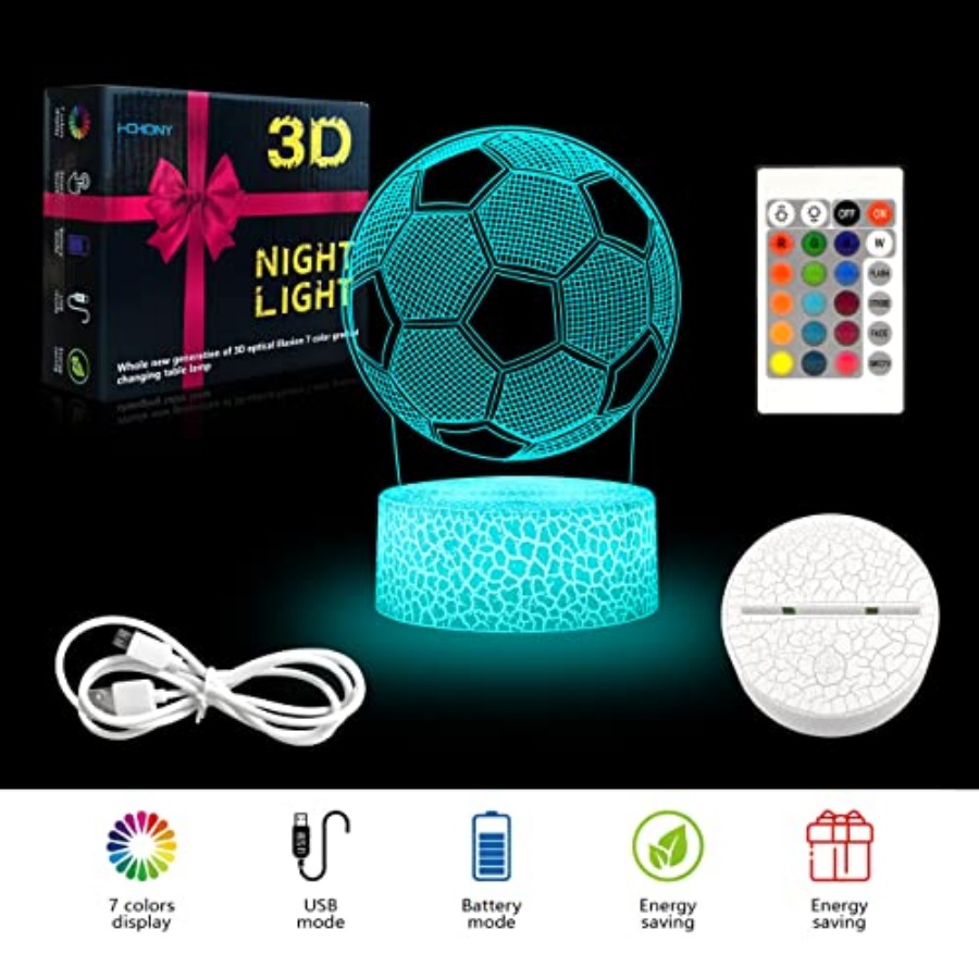 Soccer Gifts Night Light for,3 - Lighting Decor Bedroom บทวิจารณ์และราคา